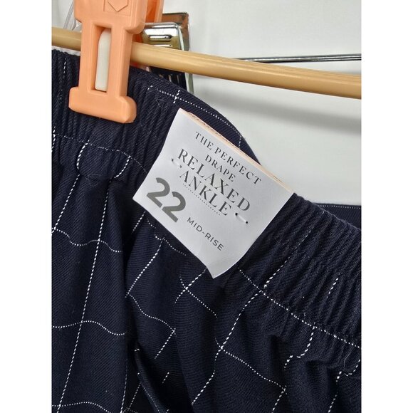 Lane Bryant Size 22 Womens Pants The Perfect Drape Mid-Rise Plaid Nautical NWT - Picture 4 of 7